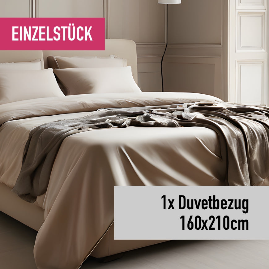 Single piece duvet cover 160x210cm pearl
