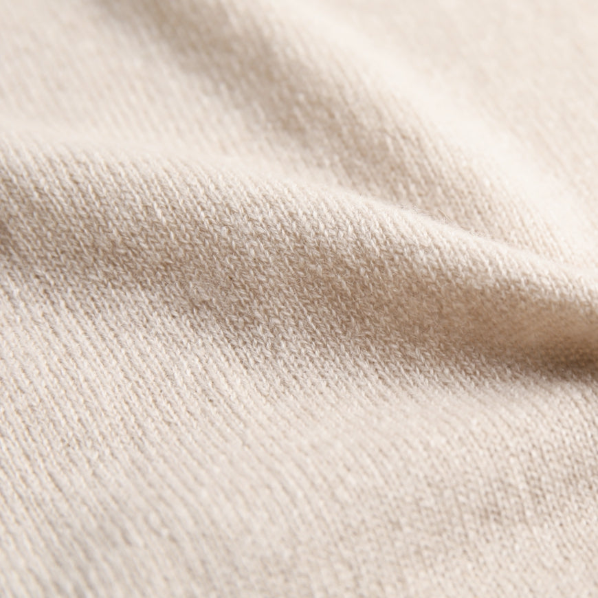 Damenpullover soft almond - Rundhals, 100% Kaschmir