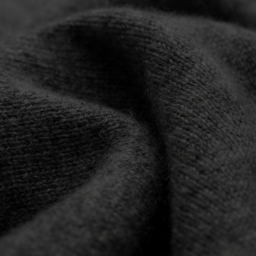 Damenpullover schwarz - Rundhals, 100% Kaschmir