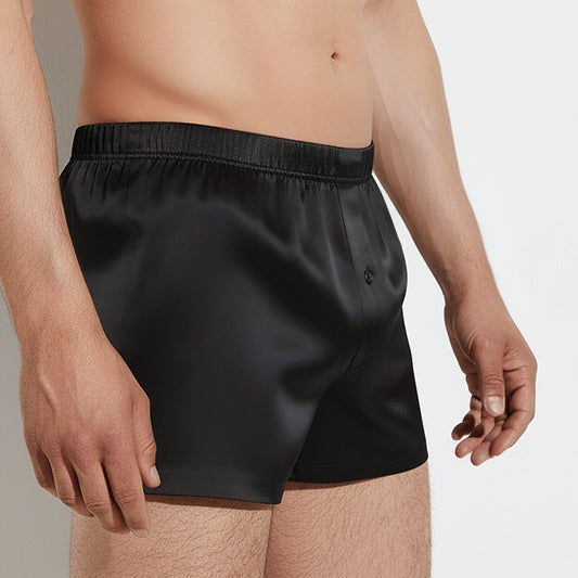 Seidenboxer Herren midnight black – 100% Seide