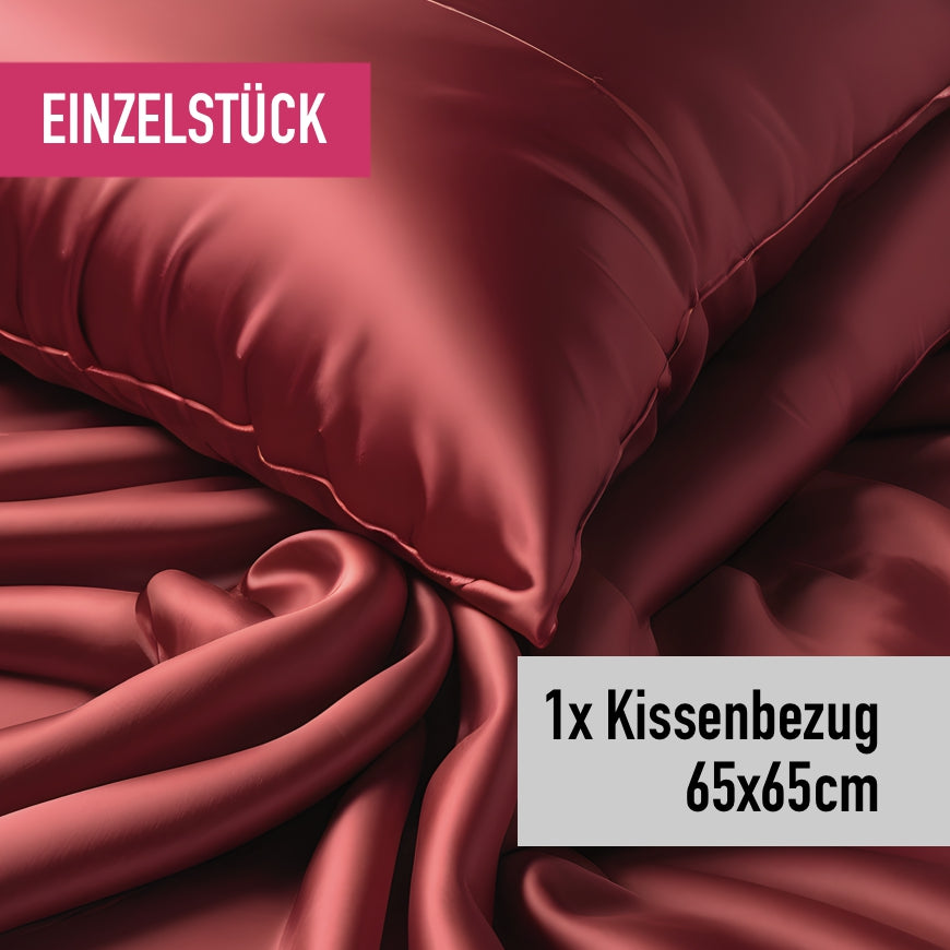 Einzelstück Kissenbezug 65x65cm weinrot