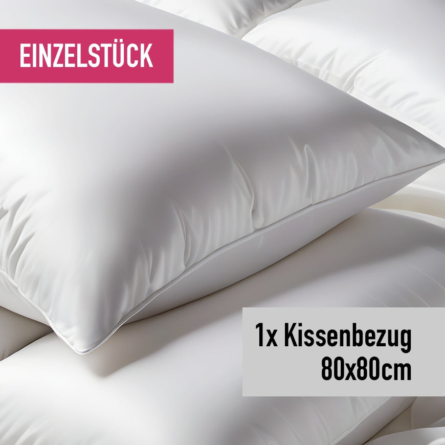 Taie d'oreiller simple 80x80cm blanche