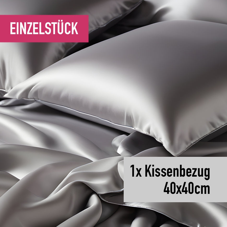 Taie d'oreiller simple 40x40cm gris argenté