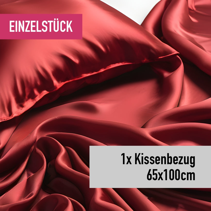 Taie d'oreiller simple 65x100cm rouge vin