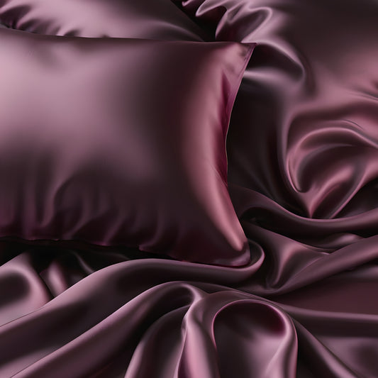 Parure de lit en soie violet mystique