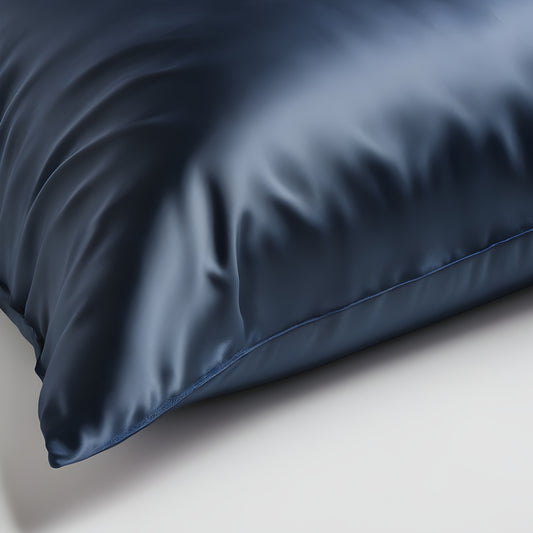 Navy-blue pillowcase