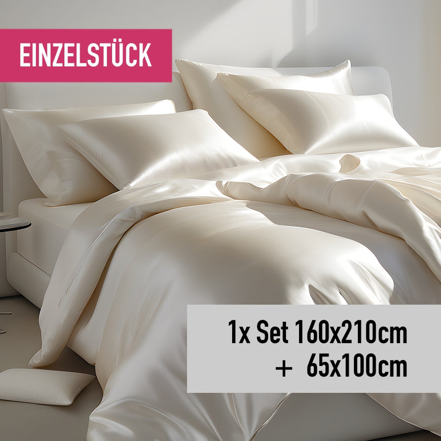 Parure de lit simple 160x210cm blanc naturel