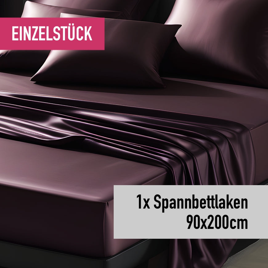 Einzelstück: Spannbettlaken 90x200cm grape