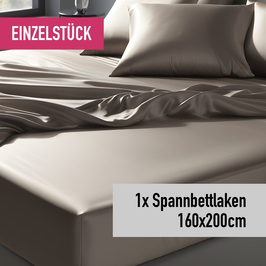 Einzelstück: Spannbettlaken 160x200cm pearl