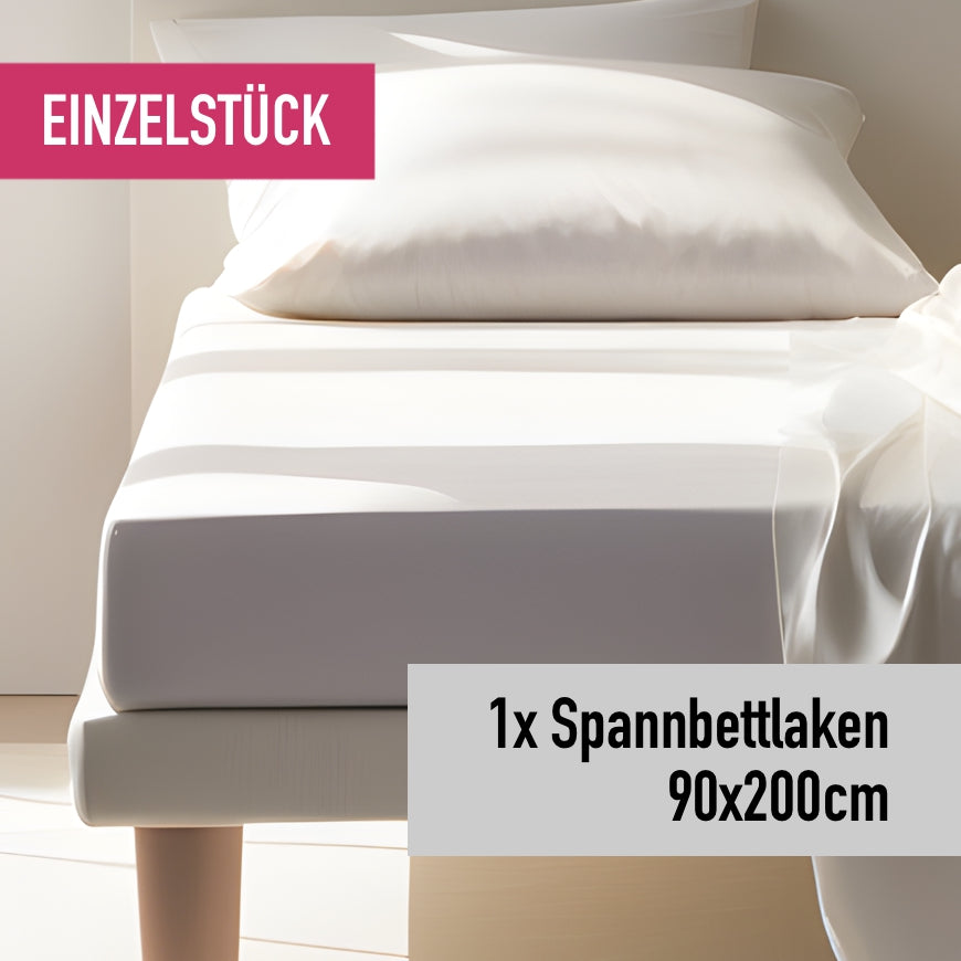 Einzelstück: Spannbettlaken 90x200cm weiss