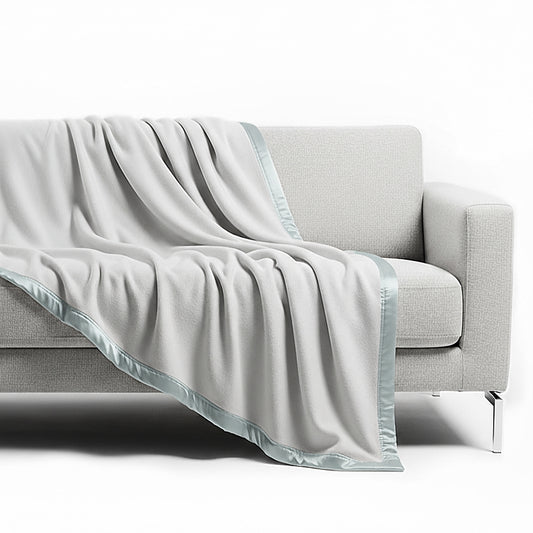 Silk blanket silver / seaglass