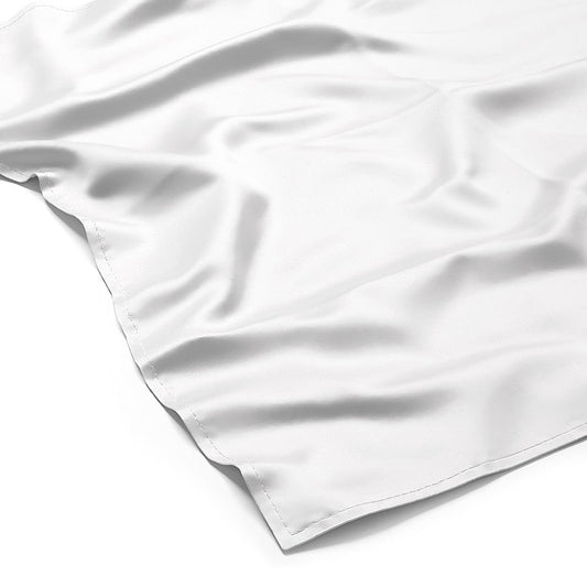 Housse de couette enfant en soie blanc naturel