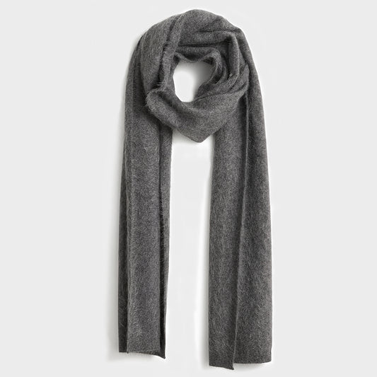 Kaschmirschal dunkelgrau – luxuriöser Schal aus gebürstetem Kaschmir