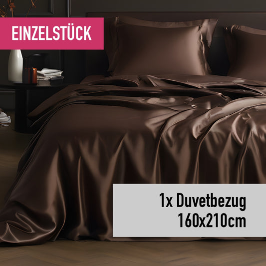 Einzelstück Duvetbezug mokka 160x210cm