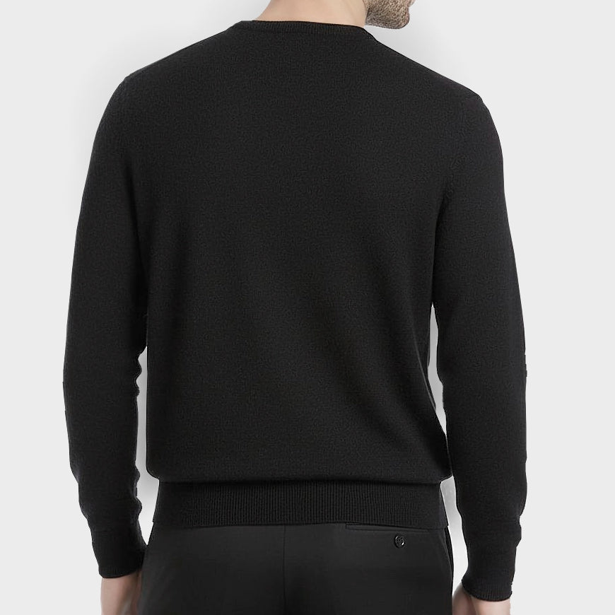 Herrenpullover schwarz – Rundhals aus 100% Kaschmir