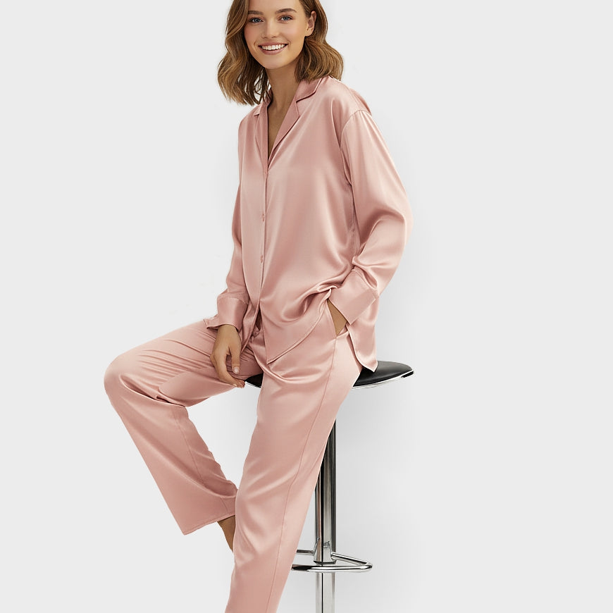 Seiden-Pyjama rose