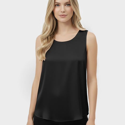 Seiden-Top midnight black – elegantes Top aus 100% Seide