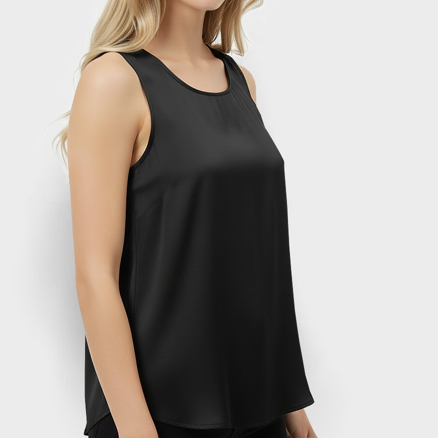 Seiden-Top midnight black – elegantes Top aus 100% Seide