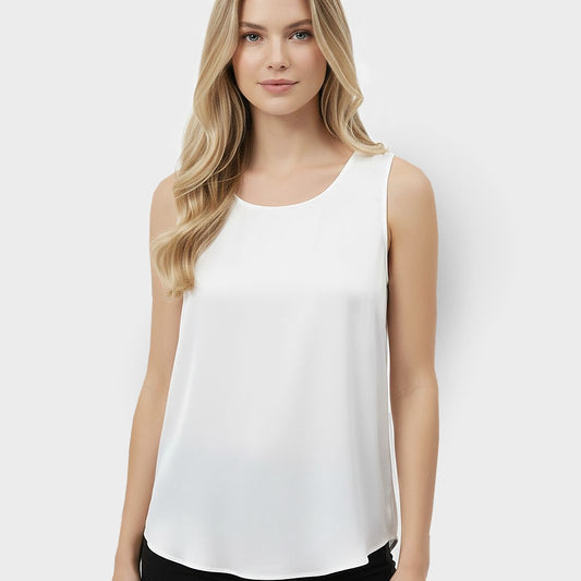 Seiden-Top naturweiss – elegantes Top aus 100% Seide