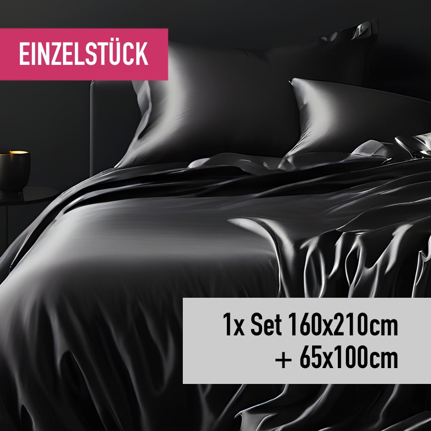 Einzelstück Bettwäsche-Set 160x210cm midnight black
