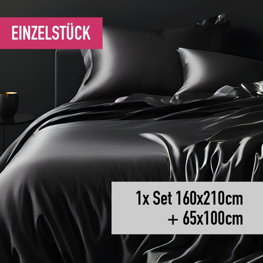 Einzelstück Bettwäsche-Set 160x210cm midnight black