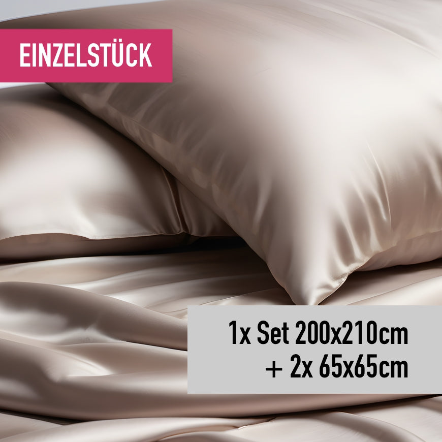 Parure de lit simple 200x210cm perle