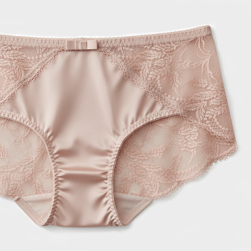 Seiden-Panties mit Spitze aus 100% Seide