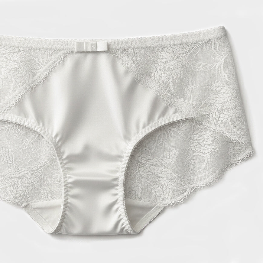 Seiden-Panties mit Spitze aus 100% Seide