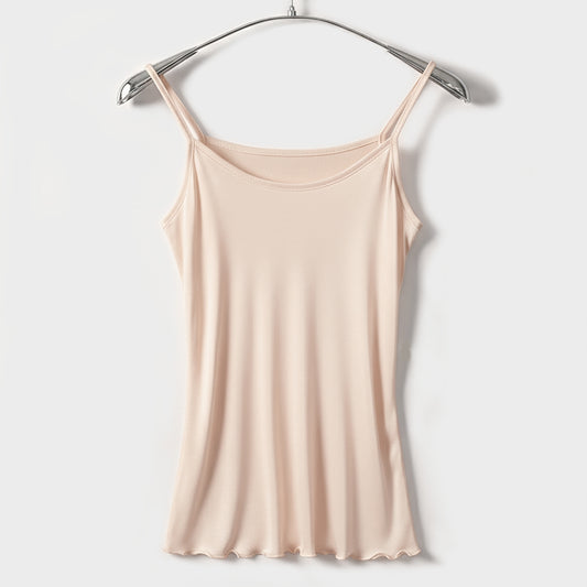 Spaghetti-Top aus Seide + Modal – leichtes Premium Essential