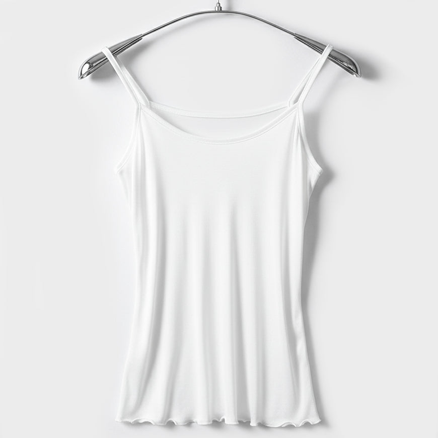 Spaghetti-Top aus Seide + Modal – leichtes Premium Essential