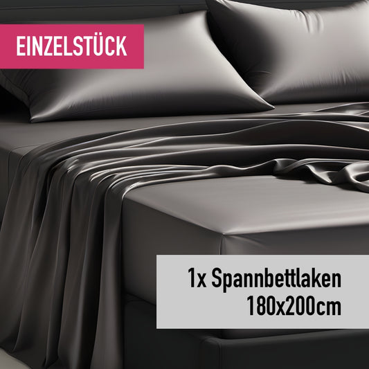 Einzelstück: Spannbettlaken 180x200cm graphit