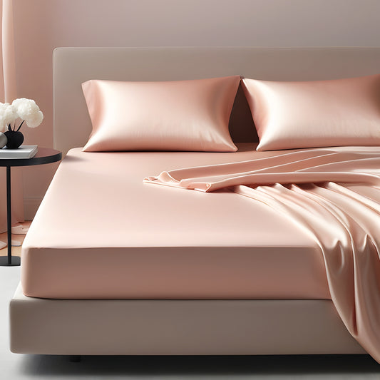 Spannbettlaken Seide blush pink