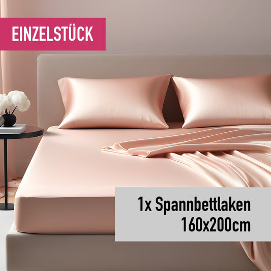 Single item: Fitted sheet 160x200cm silvergrey