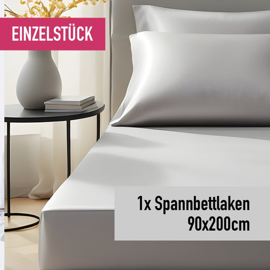 Einzelstück: Spannbettlaken 90x200cm silvergrey